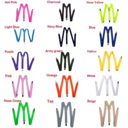 Suspenders Clip-on - Elástico Y-Shape Suportes Ajustáveis - Unisex