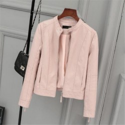 Leather jacket with zipperJackets