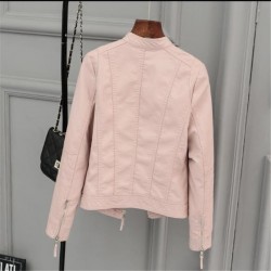 Leather jacket with zipperJackets