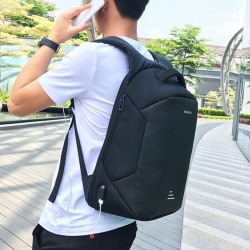 Mochila anti-roubo com carregamento USB - impermeável - saco portátil de 15,6 polegadas