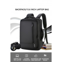 Mochila de viagem impermeável anti-roubo - 15,6" polegadas Laptop saco com carregamento USB