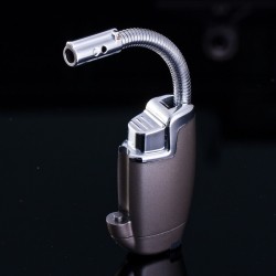 Windproof cigarette lighter with flexible pipeLighters