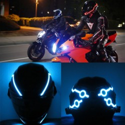 Flashing LED capacete tira para moto noite equitação - conjunto