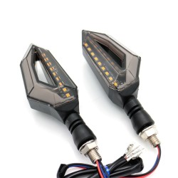 12 LED - universal caber motocicleta acender luzes de sinal para Harley Cruiser Honda Kawasaki BMW Yamaha 2 pcs