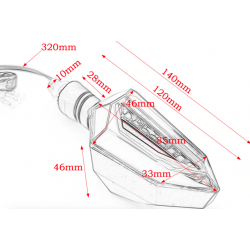 12 LED - universal caber motocicleta acender luzes de sinal para Harley Cruiser Honda Kawasaki BMW Yamaha 2 pcs
