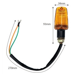 Motocicleta LED acende luzes de sinal DC 12V - indicadores 2 pcs