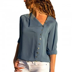 blusa chiffon elegante com mangas compridas