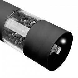 Moedor de pimenta elétrica e sal com LED
