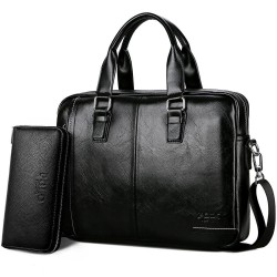 Bolsa de ombro de couro grande elegante