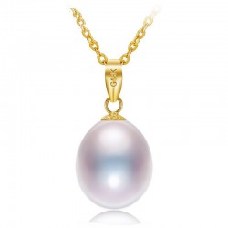 Colar de ouro de luxo com pérola 45cm