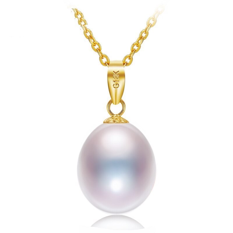 Colar de ouro de luxo com pérola 45cm