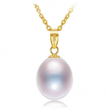 Colar de ouro de luxo com pérola 45cm