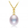 Colar de ouro de luxo com pérola 45cm