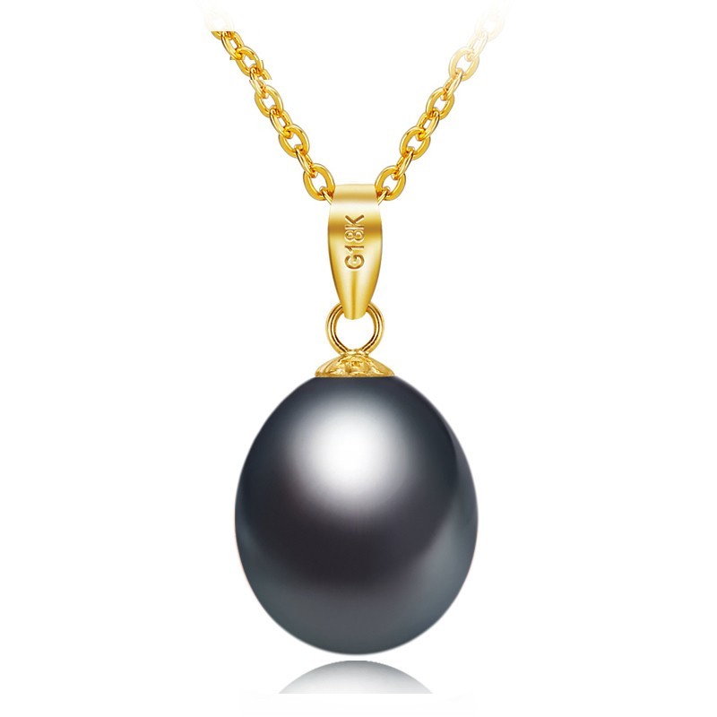 Colar de ouro de luxo com pérola 45cm