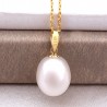 Colar de ouro de luxo com pérola 45cm