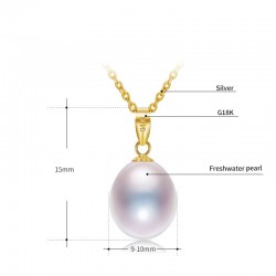 Colar de ouro de luxo com pérola 45cm
