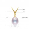 Colar de ouro de luxo com pérola 45cm