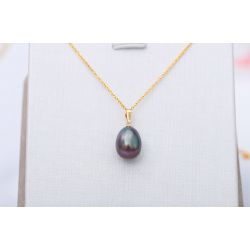 Colar de ouro de luxo com pérola 45cm
