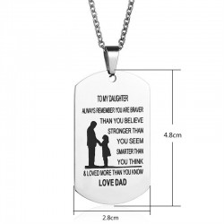To My Son & To My Daughter - stainless steel necklaceNecklaces