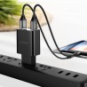 USB dual inteligente - Adaptador de carregamento digital conduzido para iPhone Samsung Xiaomi - plug UE