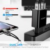 USB dual inteligente - Adaptador de carregamento digital conduzido para iPhone Samsung Xiaomi - plug UE