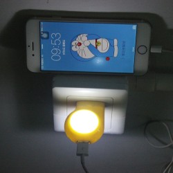 Led - luz de parede mini com carregador USB - plug UE