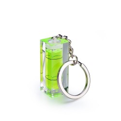 Mini bolha de nível de espírito acrílico com chaveiro - ferramenta de medição