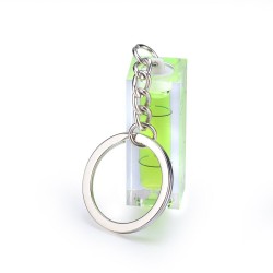 Mini bolha de nível de espírito acrílico com chaveiro - ferramenta de medição