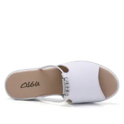 Comfortable leather slip-on wedge sandalsSandals