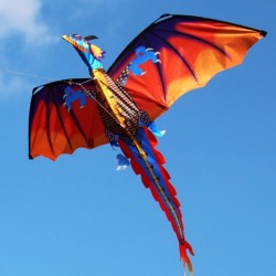 Kit de dragão 3D com cauda e linha 100m