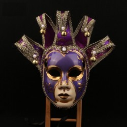 Vintage Jolly Joker - máscara de cara cheia veneziano para masquerade & halloween