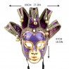Vintage Jolly Joker - máscara de cara cheia veneziano para masquerade & halloween