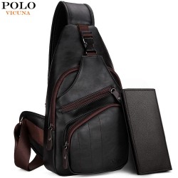 Moda saco de ombro POLO - mochila de couro