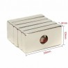 N35 strong neodymium cuboid magnet 20 * 10 * 4mm with 4mm hole 5 pcsN35