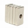 N35 forte neodímio ímã cuboide 20 * 10 * 4mm com 4mm furo 5 pcs