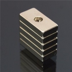 N35 forte neodímio ímã cuboide 20 * 10 * 4mm com 4mm furo 5 pcs