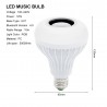 Lâmpada LED RGB inteligente com alto-falante Bluetooth sem fio - controle remoto