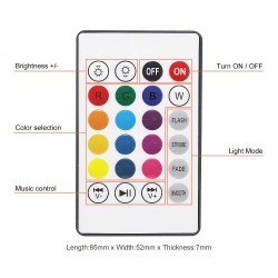 Lâmpada LED RGB inteligente com alto-falante Bluetooth sem fio - controle remoto