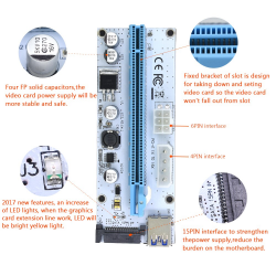 3 in 1 Molex 4pin SATA 6pin PCI express PCIE PCI-E riser cardCables