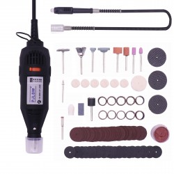 Mini electric hand drill machine with flexible shaft & 105 accessoriesBits & drills
