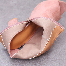 Sandálias de camurça elegante - botas com dedo aberto & calcanhar