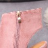 Stylish suede sandals - boots with open toe & heelBoots
