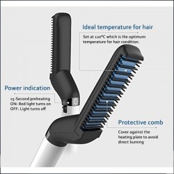Tudo em um - pente & alisador & cabelo curling ferro para homens