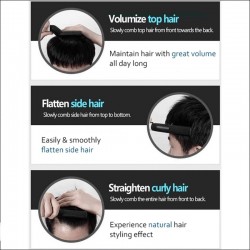 Tudo em um - pente & alisador & cabelo curling ferro para homens