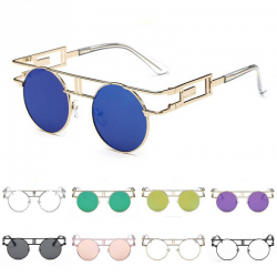Moda gótico vaporpunk unisex óculos de sol