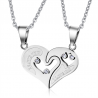 I Love You - heart - stainless steel pendant with necklace - 2 piecesNecklaces