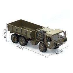 FY004A 1/16 2.4G 6WD RC car - proportional control - US army military truck with 2 batteries - RTR ModelCars
