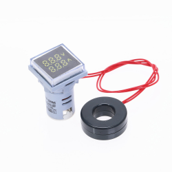AC 60-500V 0-100A - LED voltímetro quadrado digital dual display - medidor de tensão - medidor de medição