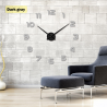 3D wall clock - acrylic mirror stickerClocks