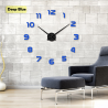 3D wall clock - acrylic mirror stickerClocks